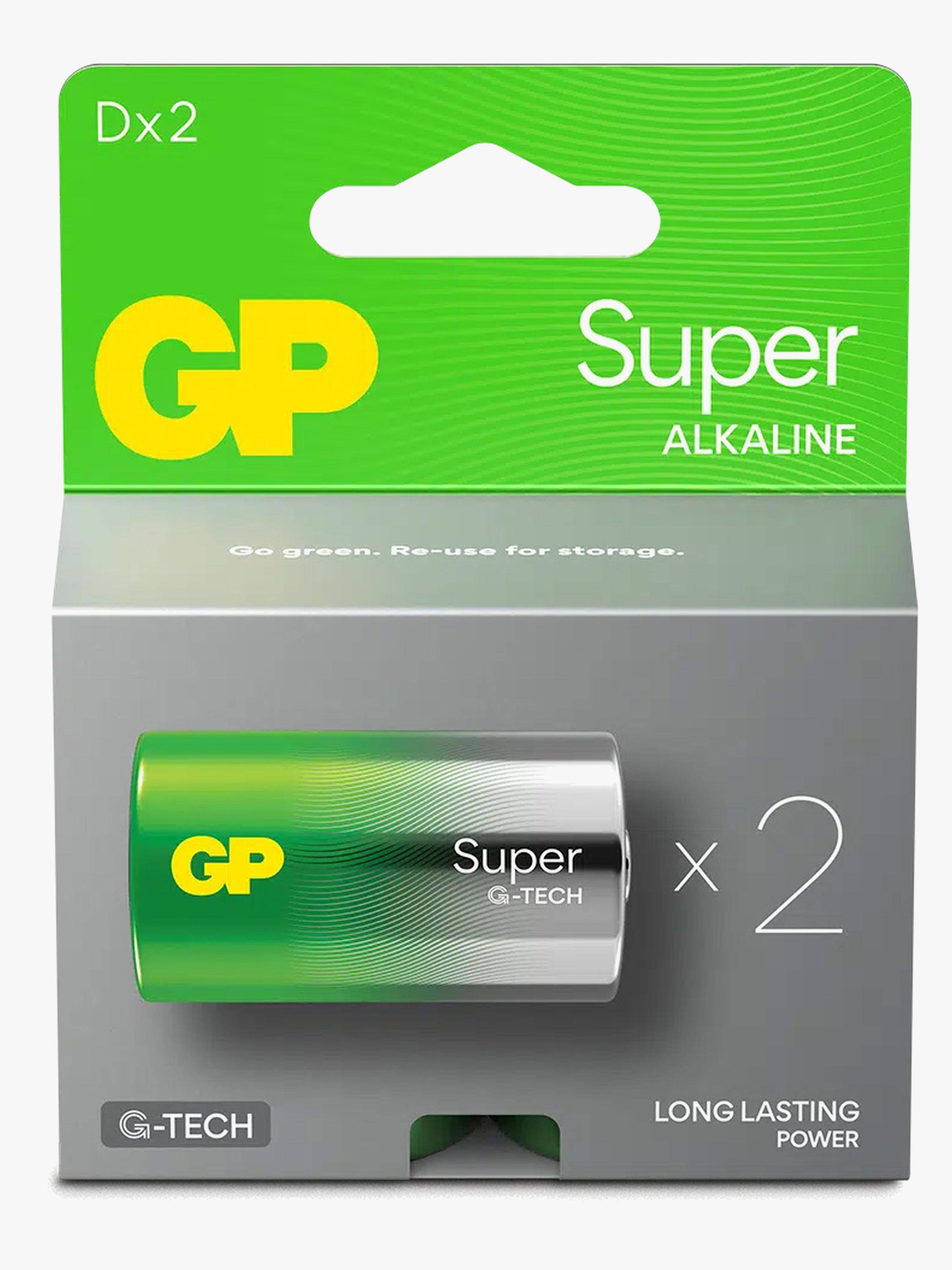 GP Super Alkaline G-TECH D/LR20 Batterier 2-Pack