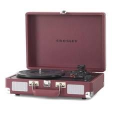 Turntables Crosley Cruiser Plus Bluetooth Turntable 3 Speed Burgundy One Size vit