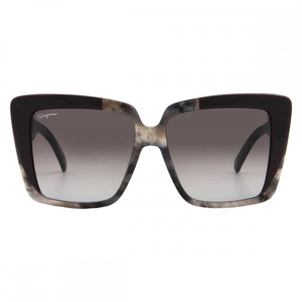 Salvatore Ferragamo Ferragamo Grey Gradient Square Ladies Sunglasses Sf1060s 021 55 Multi