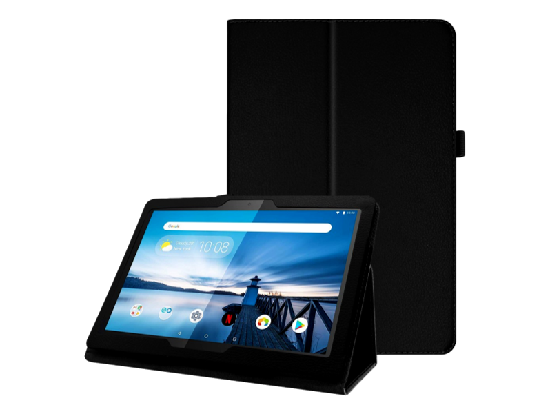 Lenovo Tab M10 HD (TB-X505 / X605) Flip Cover i Sort PU Læder.