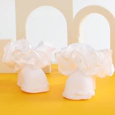 1 par barn/småbarn flickor 3D blommiga volanger strumpor - Vitt (1-2Y,2-3Y,0-1Y,4-6Y,7-9Y)