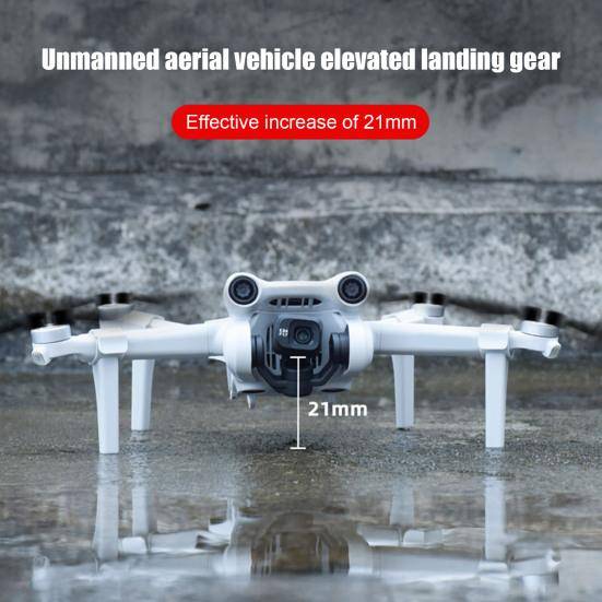 4 st Drönarlandningsben Kompatibla för DJI MINI 3 PRO Drönare Fram- och Bakre Landningsställ Förhöjda Stödben Drönare Reservdelar grå