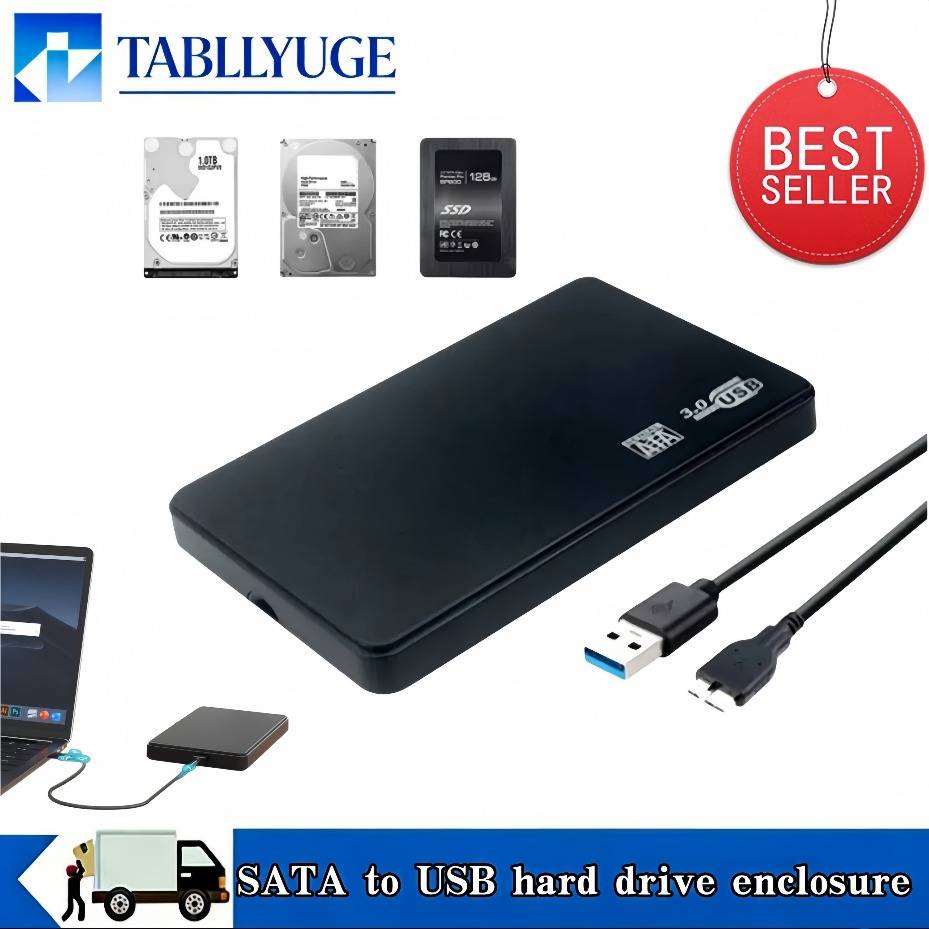 2.5 Inch SATA to USB 3.0 Hard Drive Enclosure 5Gbps High Speed SSD HDD Case 4TB Capacity External Hard Disk Box Optibay Caddy