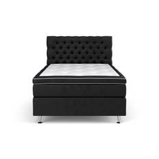 Komplett Sängpaket Estelle 140x200 cm - Svart|Sammet Kontinentalsäng Svart