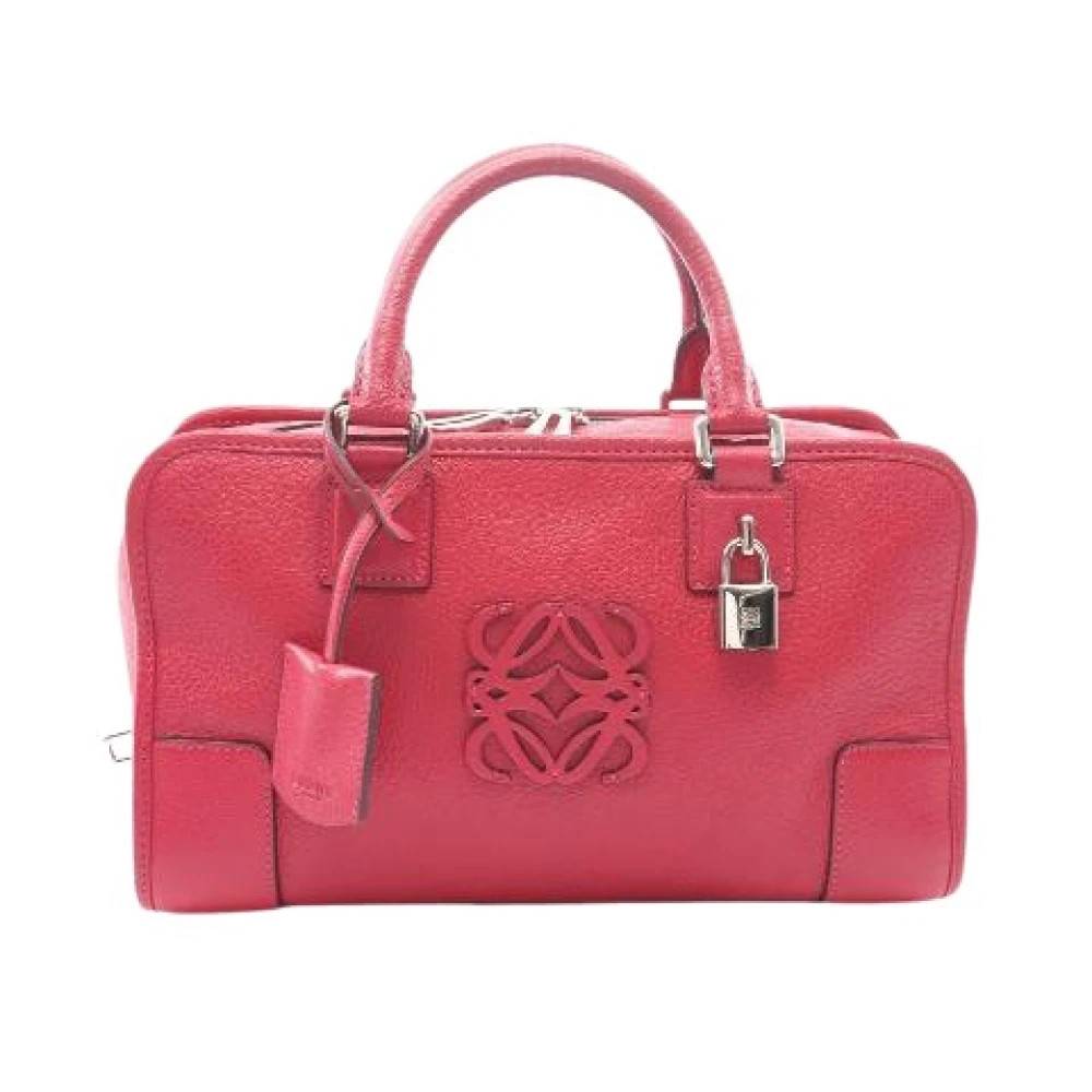 Loewe Pre-owned Pre-owned Amazona 28 Læder Håndtaske - Vintage - Dame - Lyserød - ONE SIZE - Læder