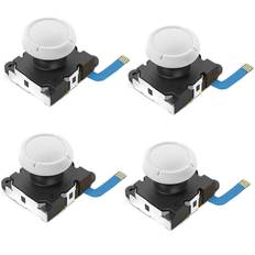 Veanic 4 Pack White Replacement Joystick Analog Thumbstick Parts for Nintendo Switch Lite Switch Controllers & Joy-Con