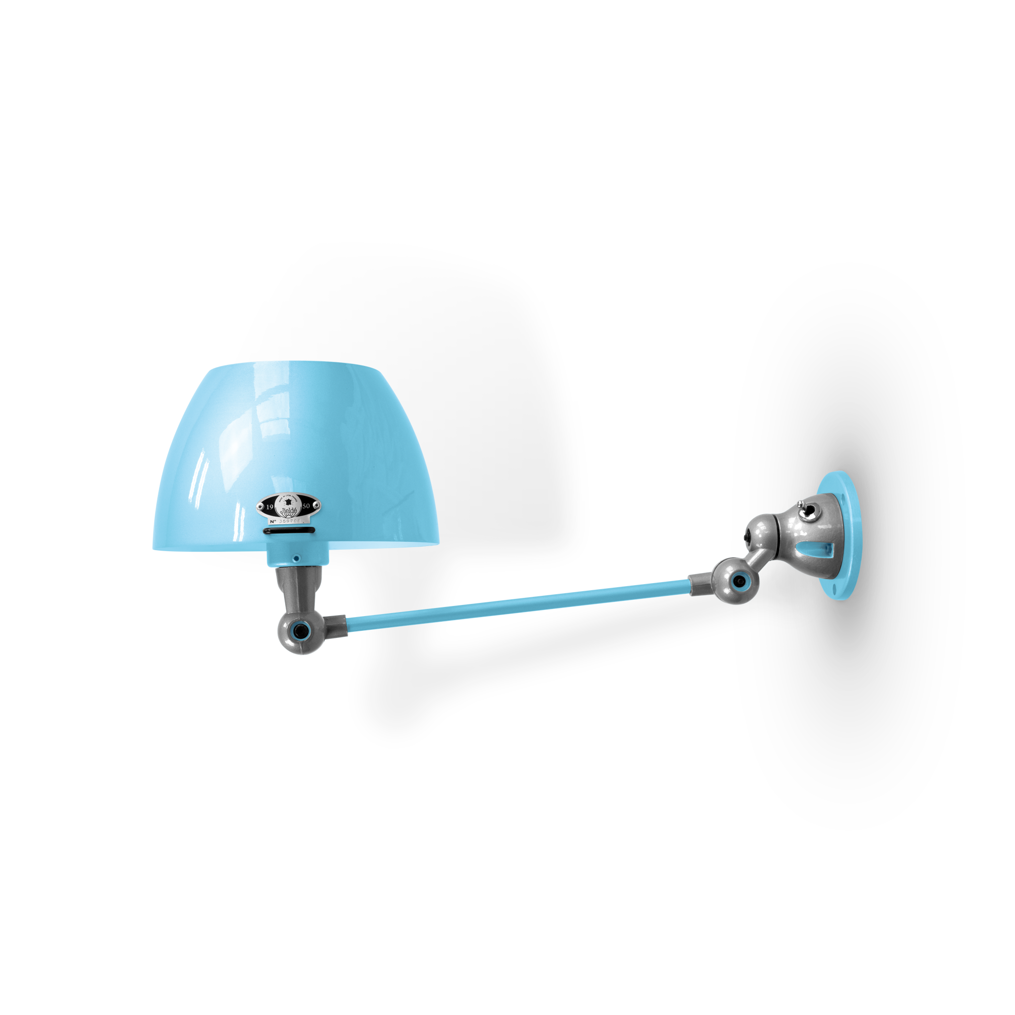 Aicler AIC301 væglampe fra Jieldé - Pastel Blue / Poleret/blank