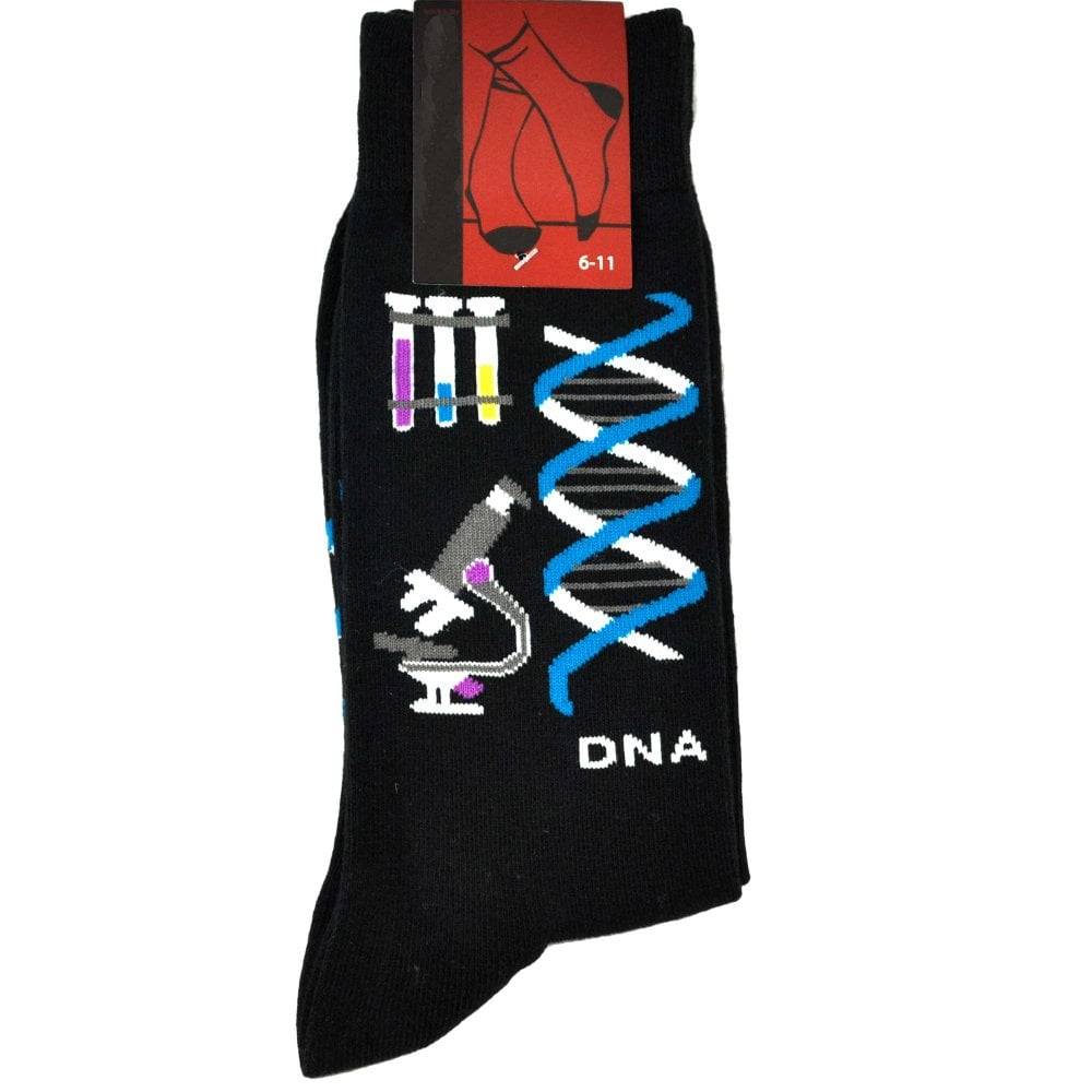 DNA Researcher Science Black Men's Novelty Socks