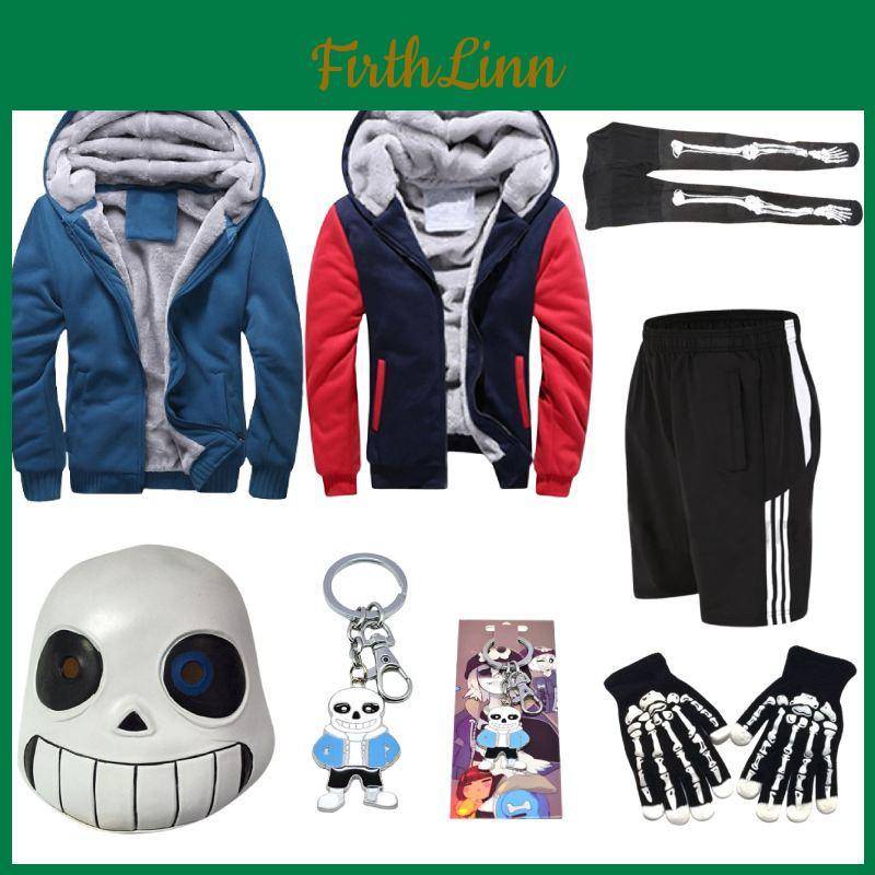 Undertale Cosplay Sans Kostym Fullständig Uppsättning Mode Spel Tecknad Film Virtuella Karaktärer cm white