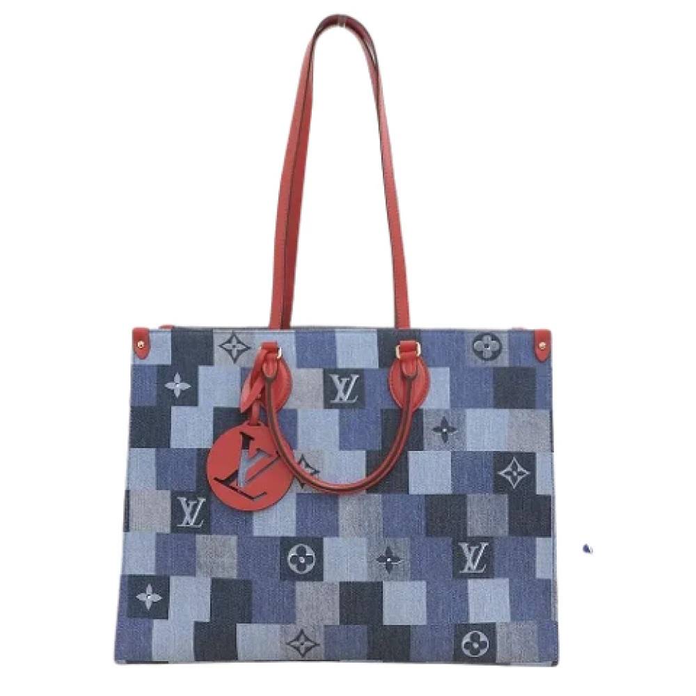 Louis Vuitton Vintage Pre-owned Denim louis-vuitton-tasker - Vintage - Dame - Blå - ONE SIZE - Denim