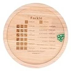 Farkle Tärningsbricka, Farkle Klassisk Tärningsspelbricka Av trä, 6 Tärningar eller 3 Poängnål, Förbättra Matematikkunskaperna Klassisk Tärningsspelsbricka för Det Klassiska