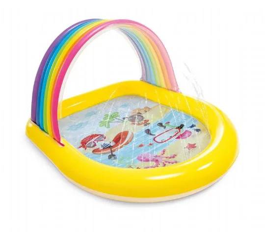 Rainbow Spray Børne Bassin 84L 147x130x8 Intex Pool og badeudstyr 57156