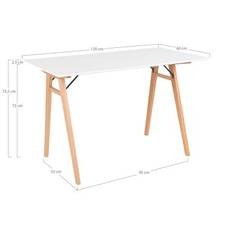 House Nordic Vojens Skrivebord - hvid og natur 120