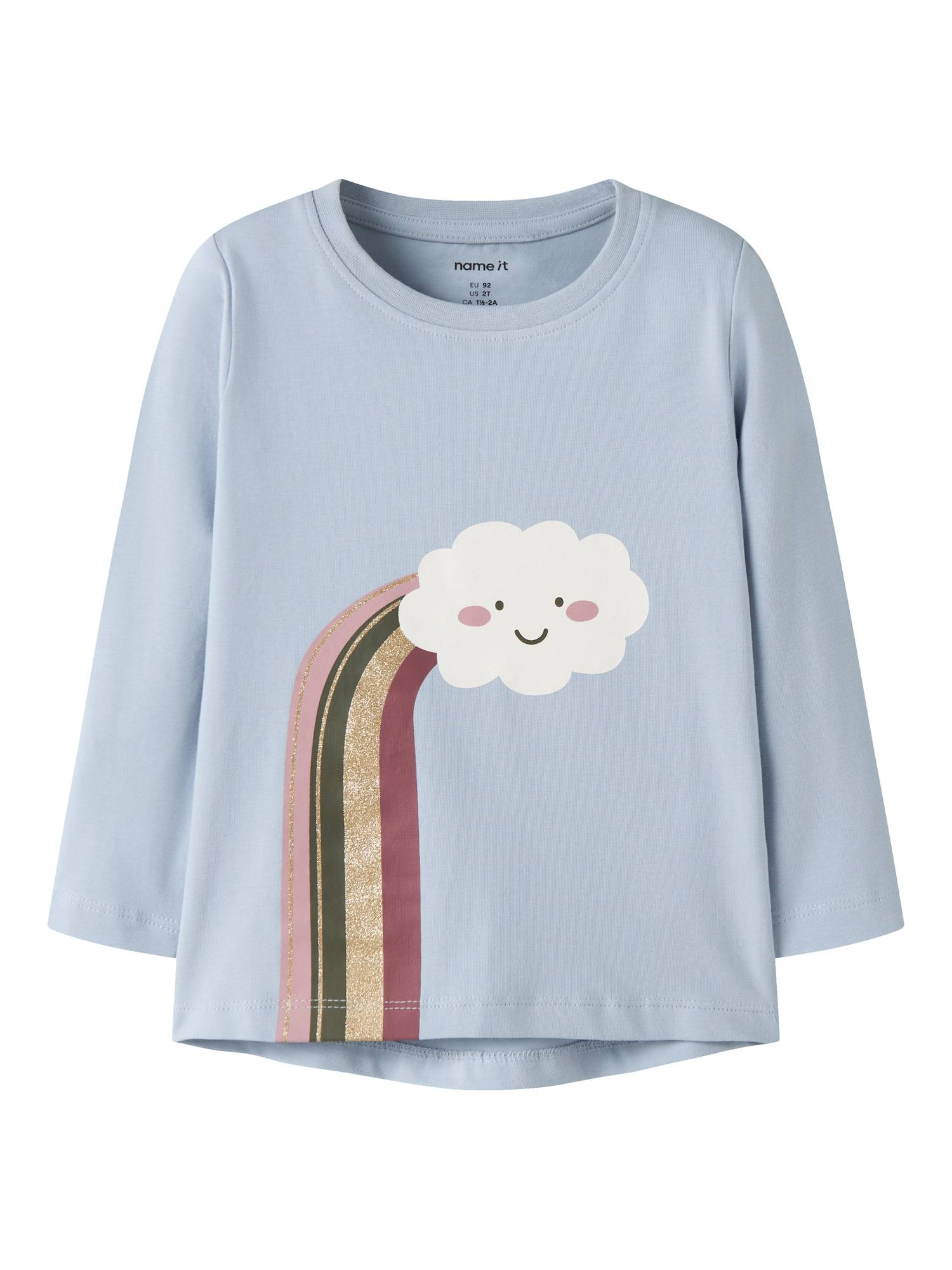 NAME IT T-shirt 'NMFVIX' ljusblå / mörkgrön / burgunder / vit