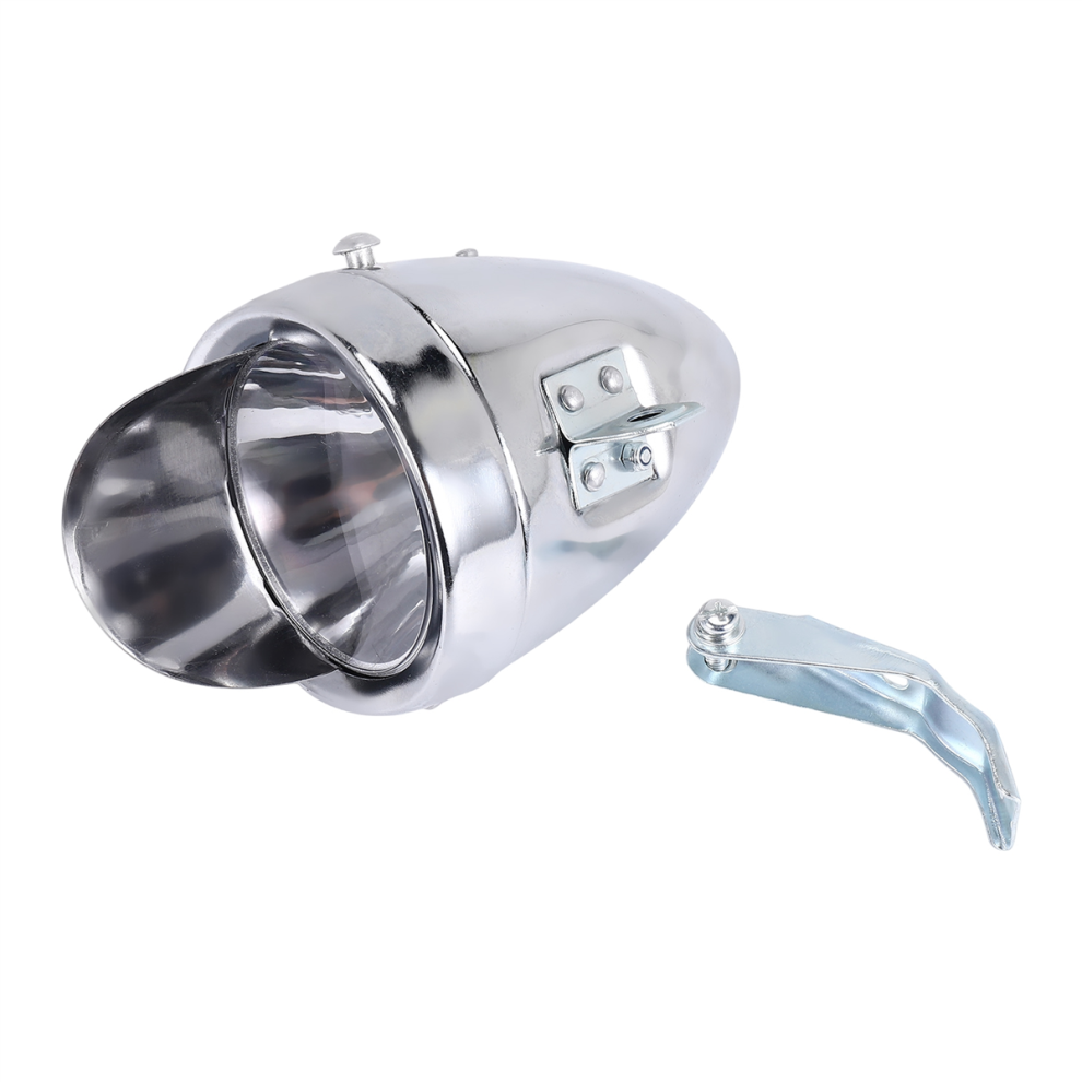 Cykelhatlampe Cykelforlygte Retro Forlygter Metal Sølv 6Led W