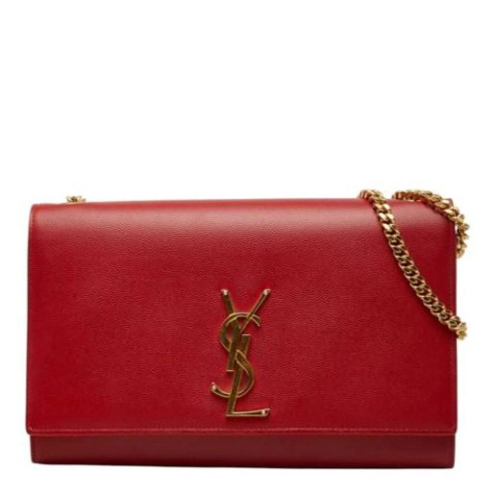 Saint Laurent Vintage Pre-owned Vintage Skuldertaske - Vintage - Dame - Rød - ONE SIZE - Uld