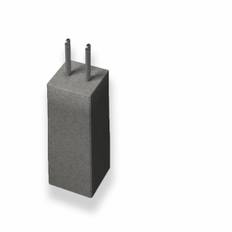PLINT 500 FAST STOLPSKO 3T GRÅ L 185X185X500MM | Beijerbygg Byggmaterial