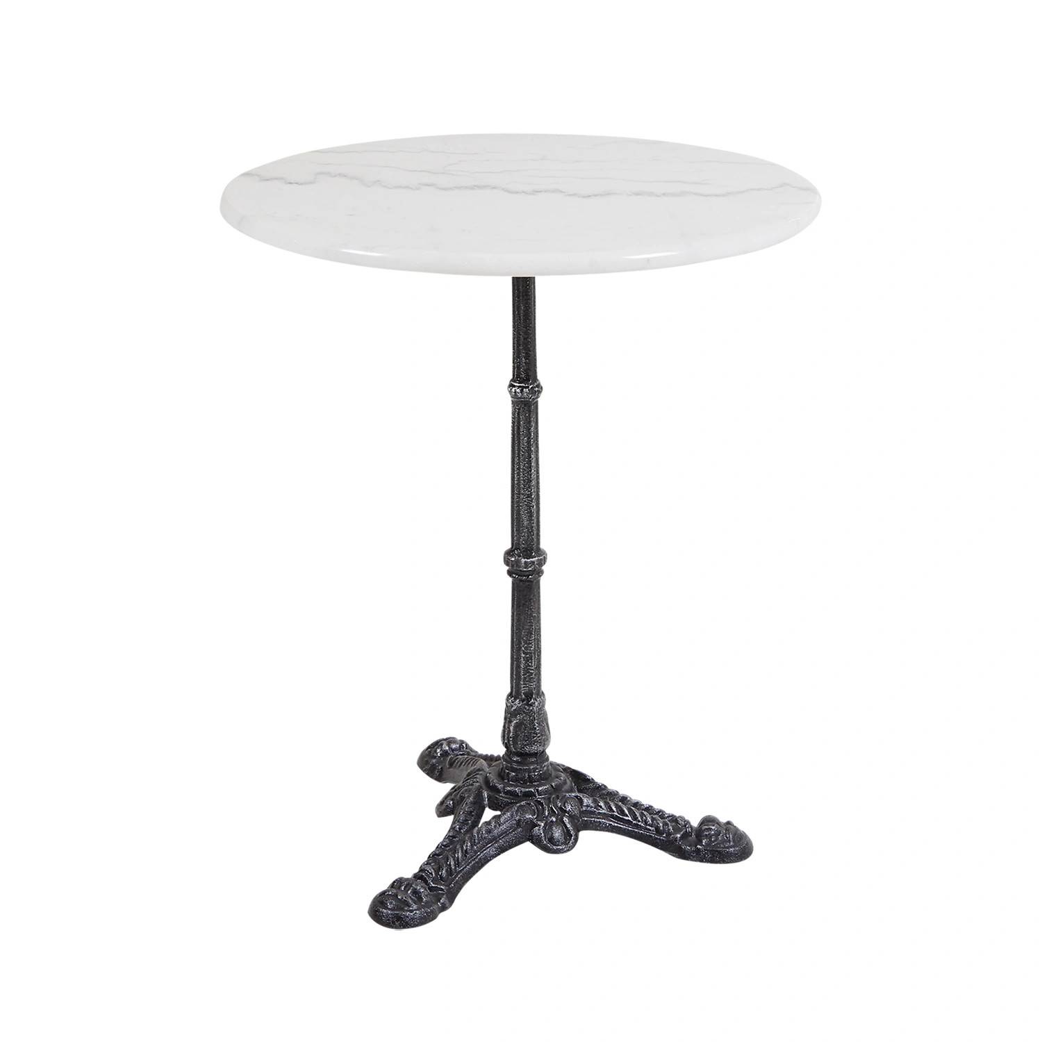 Loire cafébord vit/svart Ø60 cm - Vit