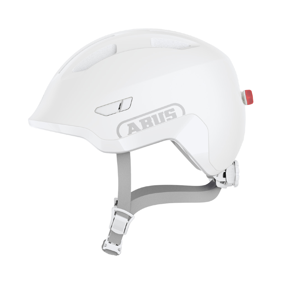Cykelhjälm ABUS SMILEY 3.0 ACE LED - Pure White-S (45-50 cm)