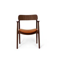 Bent Hansen Asger Spisebordsstol Eg/Røget Cognac Zenso 2 Læder