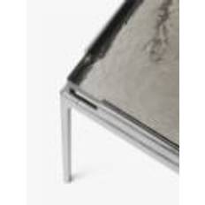 &Tradition Sett LN11 Side Table 40x40 cm - Dark Chrome Frame/Smoked Cast Glass