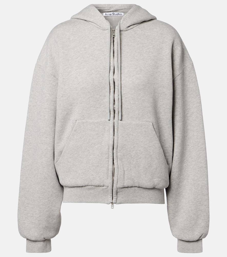 Acne Studios Faye cotton fleece zip-up hoodie - grey - XXS