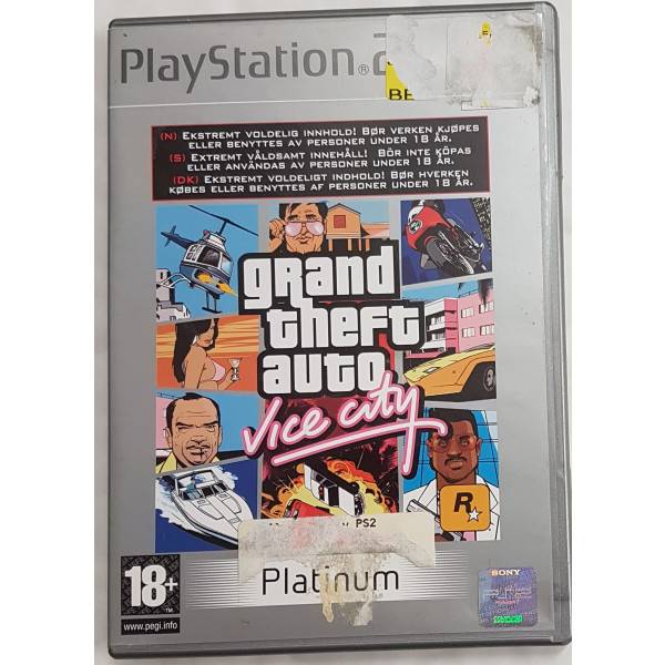 PS2 GTA Vice City platinum (utan bok)