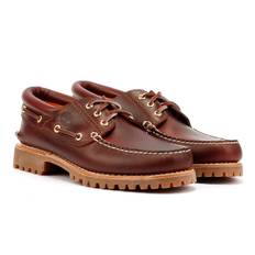 Timberland Authentic 3 Eye Classic Lug Leather Men's Burgundy Boat Shoes - UK 6 / EU 39.5 / US 6.5