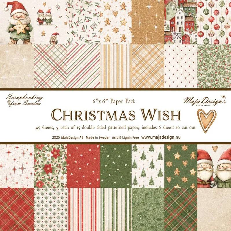 Maja Design 6x6" Paper pack - Christmas Wish (45 ark)