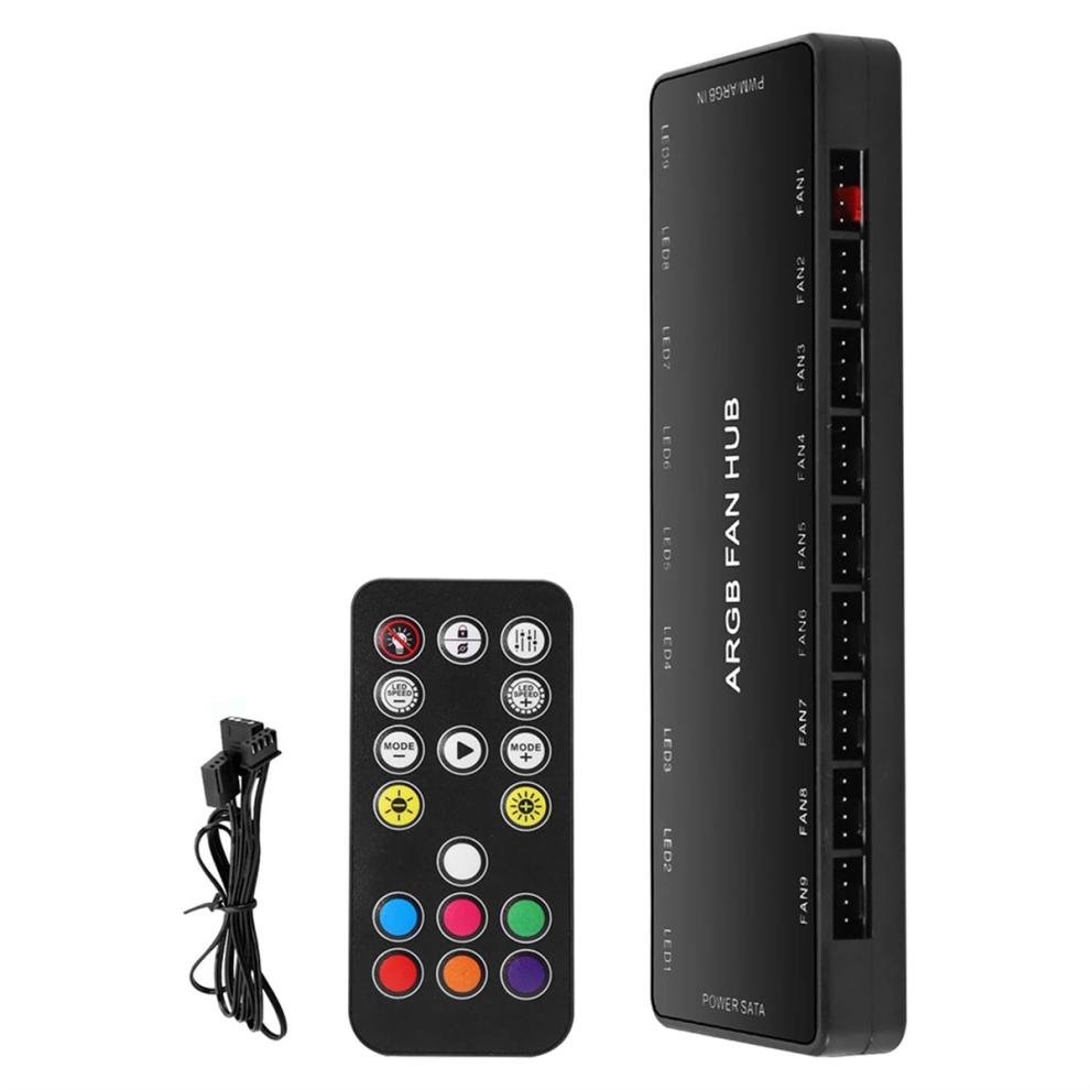 ARGB-controller til pc 1 til 9 hub fjernbetjening 5V 3-benet