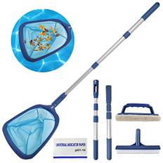 AMFUN poolhåv, Pool Net Leaf Skimmer, poolhåv med teleskopiska sektioner, justerbar i 3 sektioner, bottenhåv med stor kapacitet för pool, trädgårdsdamm och fontän