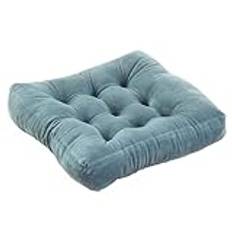 Mjuk Fyrkantig Sittdyna Förhöjningsdyna För Fåtölj Tjock Sittdyna I Sammet För Kontor Matsal Trädgård Sovrum Golv,45X45X10cm (Size : Blue)