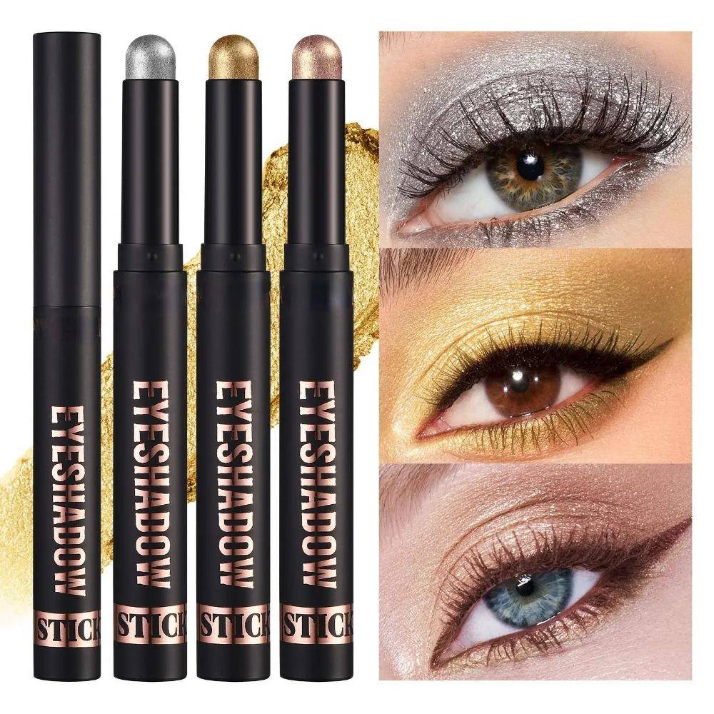 8 färger Vattentät pärlemorskimrande ögonskugga Pencil Stick Varande Glitter Shimmer Ögonskugga Penna Eyeliner Stick Eyes Makeup Tools