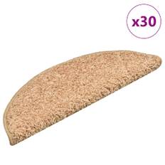 vidaXL trappemåtter 30 stk. 56x17x3 cm guld halvrund
