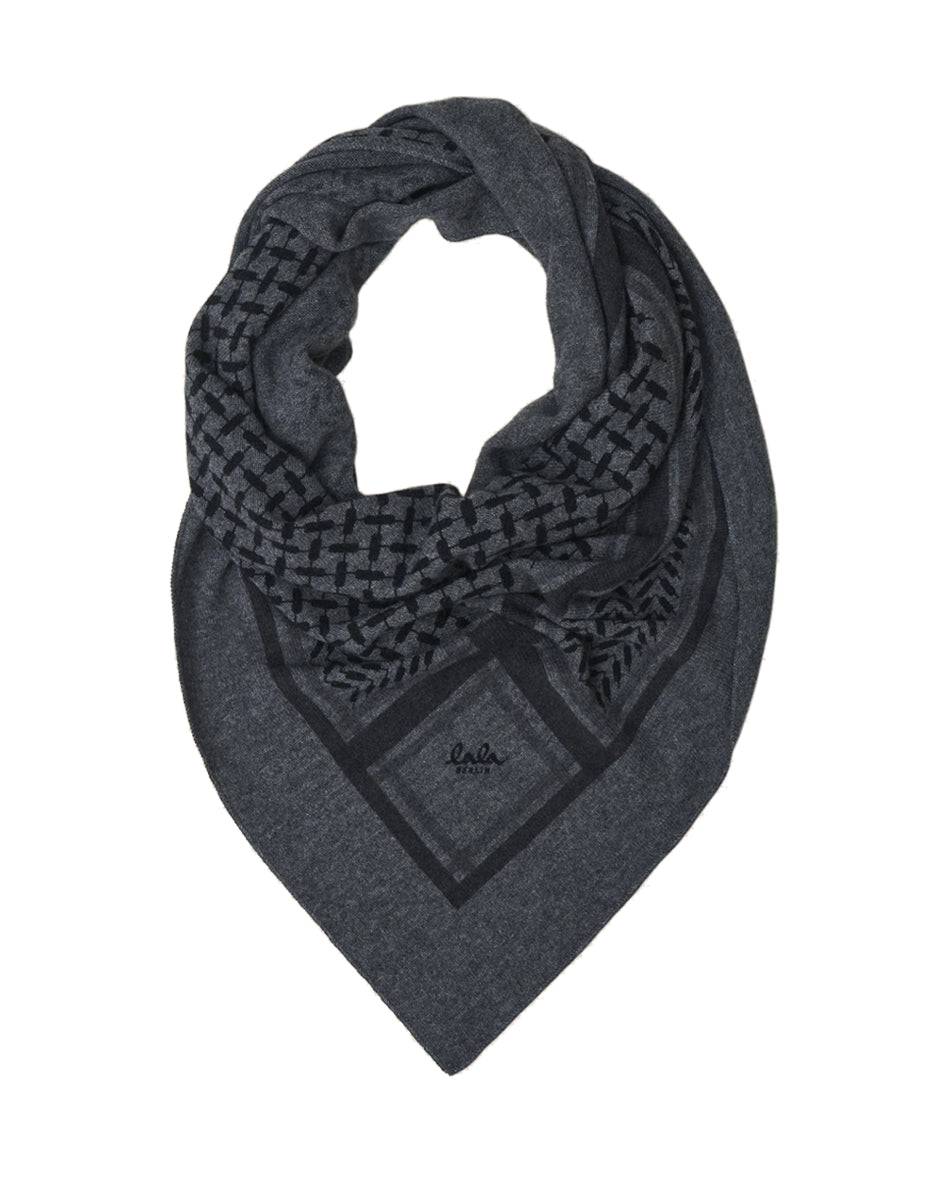 Lala Berlin | Tørklæde | Triangle Trinity Classic M, lubecca/darkgrey melange