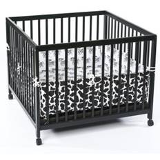 Babytrold Kravlegård sort 100x100 cm