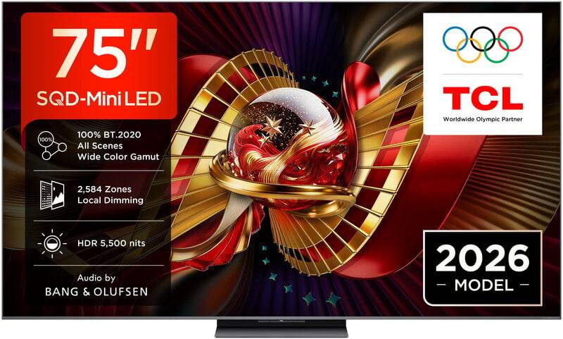 TCL 75" 75C8L / 4K / SQD-Mini LED / 144Hz / Google Tv