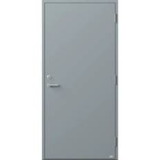NorDan Ytterdörr Bor Lejonet 801 - Vänster / 100x210 cm / Ljusgrå - RAL 7040
