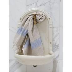 Linnehandduk hamam (Lavender blue, 60x100 cm)