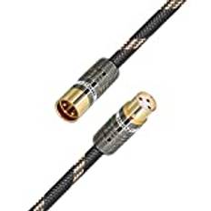 HHDZI HHDZI XLR-kabel, flätad balanserad XLR-kabel, med syrefri kopparledare, ljudmikrofonkabel, balanserad XLR-kabel (1,5 m)