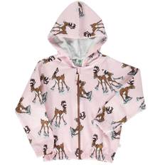 Småfolk Hoodie with reindeer Icy Pink 2-3 Y  Rosa  2-3 år  kvinna