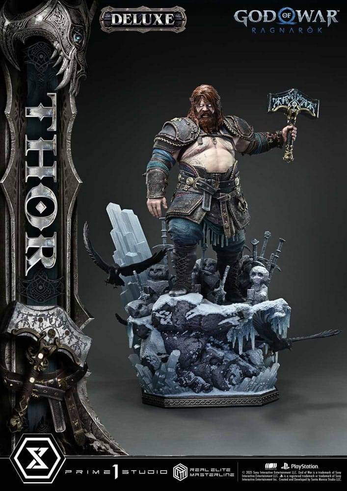 God of War: Ragnarök Real Elite Masterline Series Statue 1/3 Thor Deluxe Version 105 cm