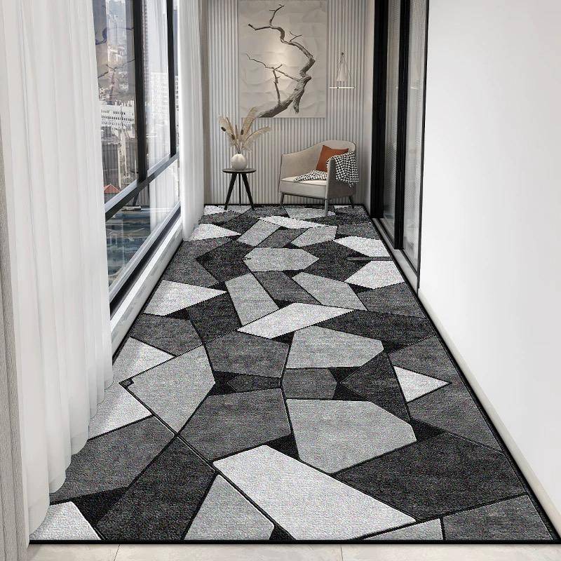 Luxury Geometric Long Corridor Carpet Stairs Passageway Non-slip Runner Rugs Decor Home Living Room Aisle Foot Mat Customizable 160*200cm
