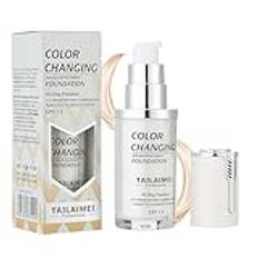 Foundation Color Changing, SPF 15 färgskiftande primer, 40 ml Flawless Color Changing Foundation, långvarig fuktgivande, concealer, skapa en naturlig grund smink