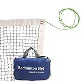 SIVENKE Uppdaterat badmintonnät med vikbart nylonrep, 610 x 76 cm, bärbar för barn, inomhus, skola, strand, pool