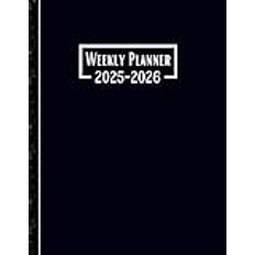 Weekly planner 2025-2026: 1st January 2025 to December 2026, Two year calander, 8.5x11 inches, |Theme: Black |