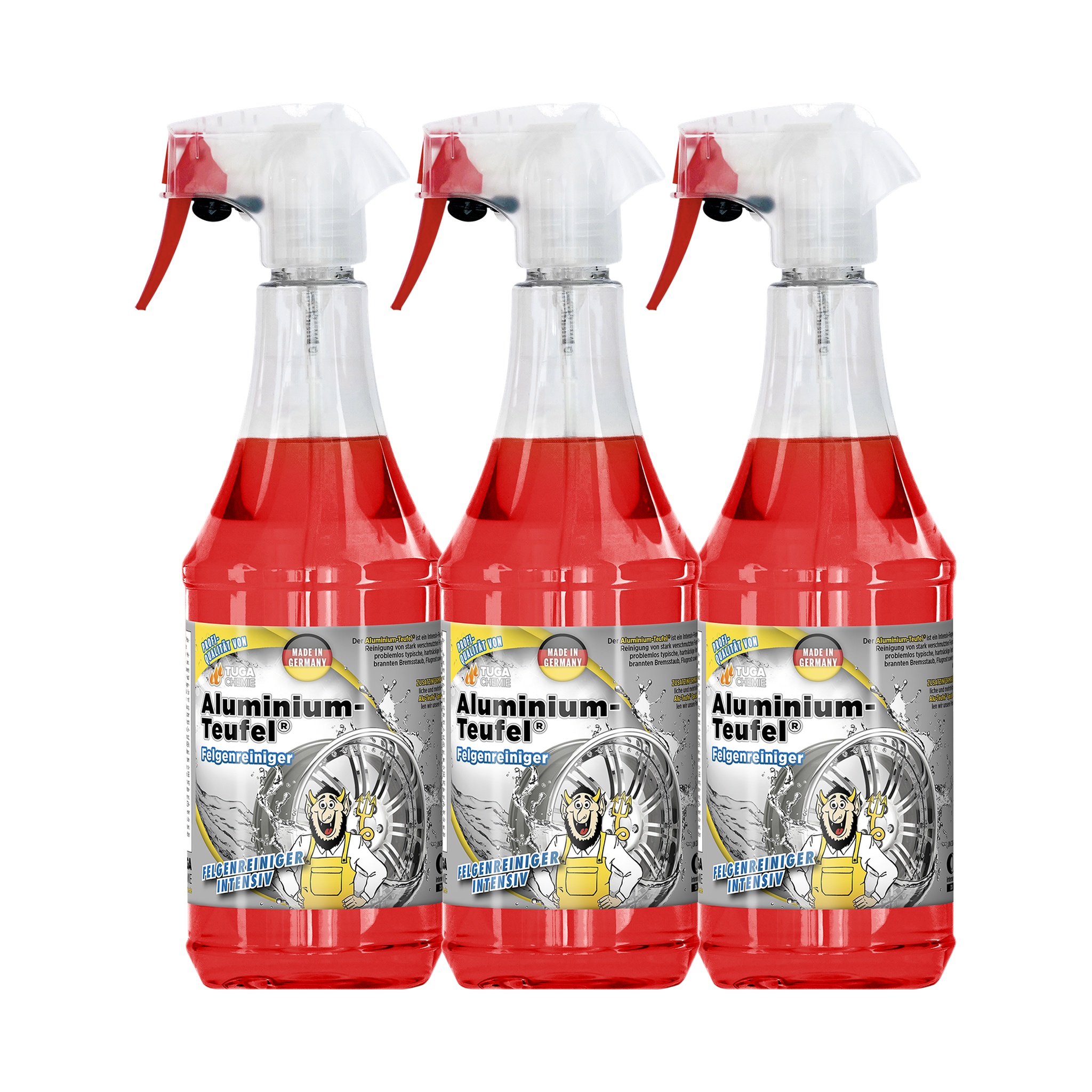 Aluminium-Teufel® (Rot) Felgenreiniger - 3x 1000 ml / 3 Liter