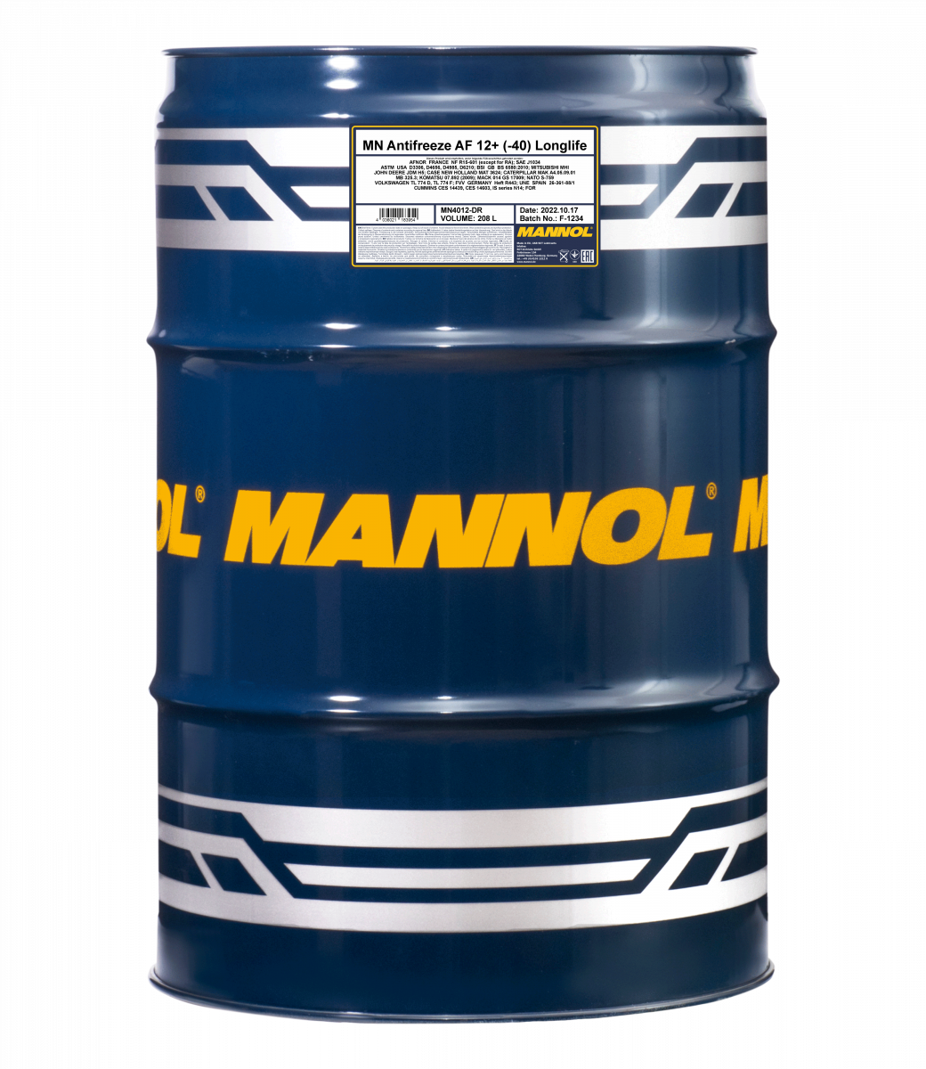 Mannol AF12+ Antifreeze (-40°C) - 208L