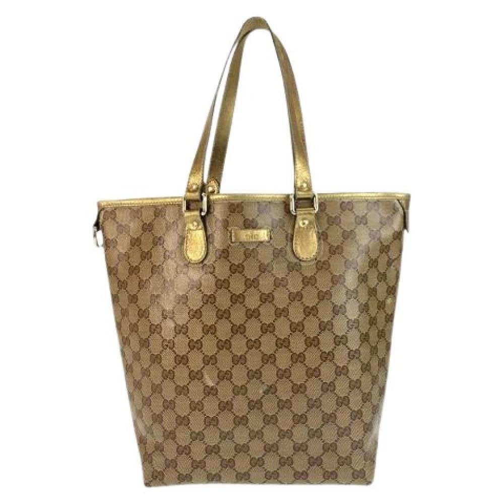 Gucci Vintage - Pre-owned GG Crystal Tote Shoulder Bag Beige Vintage - Dam - ONE Size - Läder