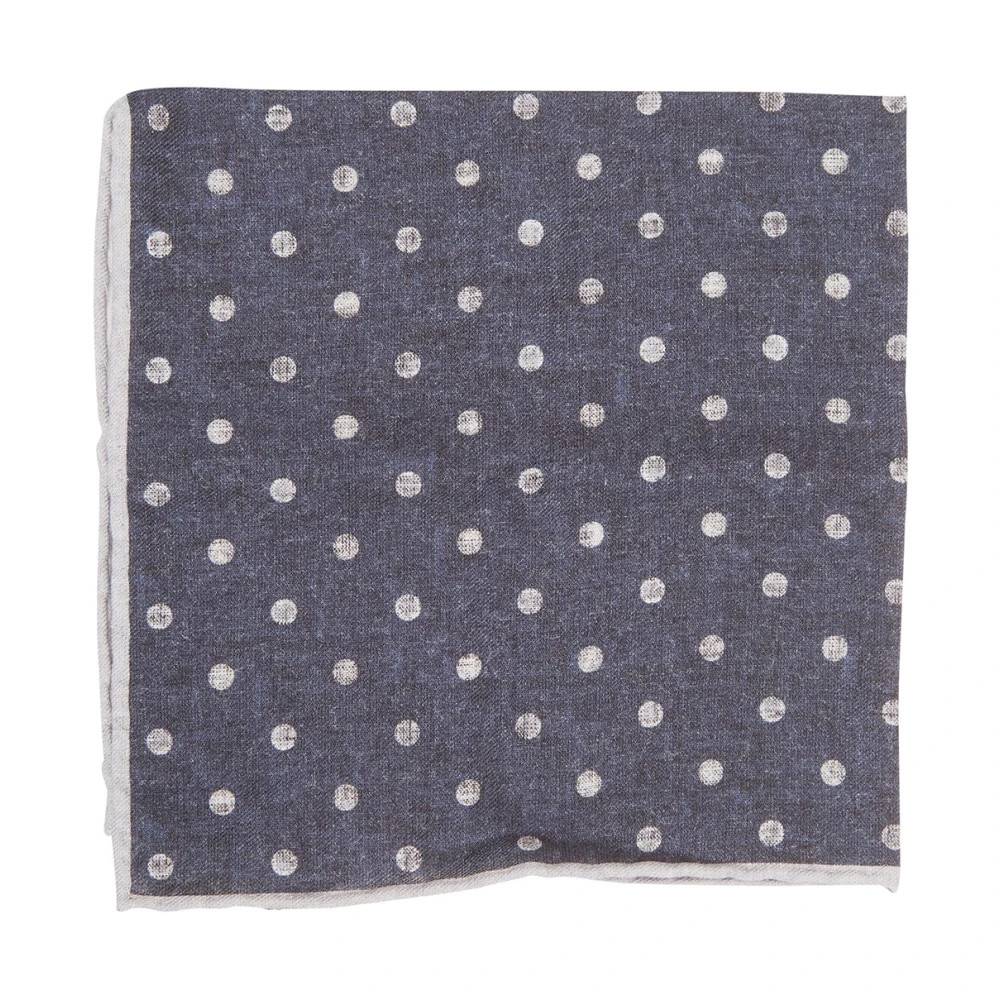 Eleventy Uld Bomuld Polkaprikker Clutch - - Accessories - Herre - Blå - ONE SIZE - Bomuld - Uld Bomuld Polkaprikker Clutch